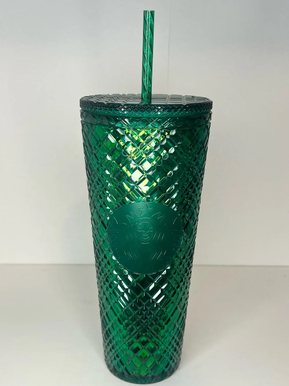 NWT Starbucks Spring Emerald Green Jeweled Venti Cold Cup Tumbler 24oz